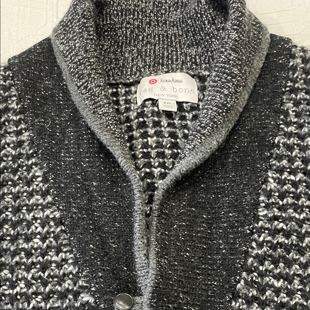 Neiman Marcus for target Rag & Bone Black and Gray Cardigan, size xxl